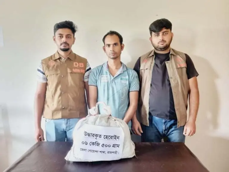 Bangladesh-Police-Held-Drug-Peddler-With-6.5-Kg-Heroin-From-Close-To-Indian-Border