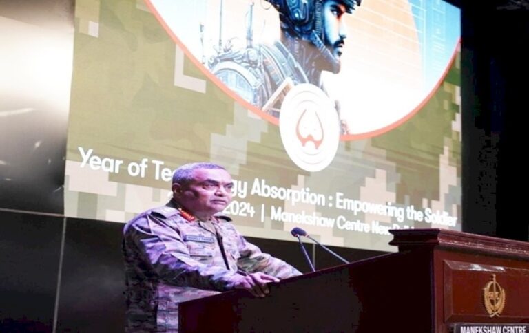 Chief-Of-Army-Staff-General-Manoj-Pande-Speaks-At-Seminar-Cum-Exhibition-Organized-By-Indian-Army