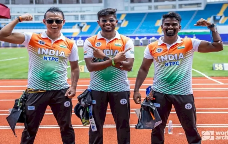Indian-Men’s-Team-Defeats-South-Korea-At-Archery-World-Cup-In-Shanghai