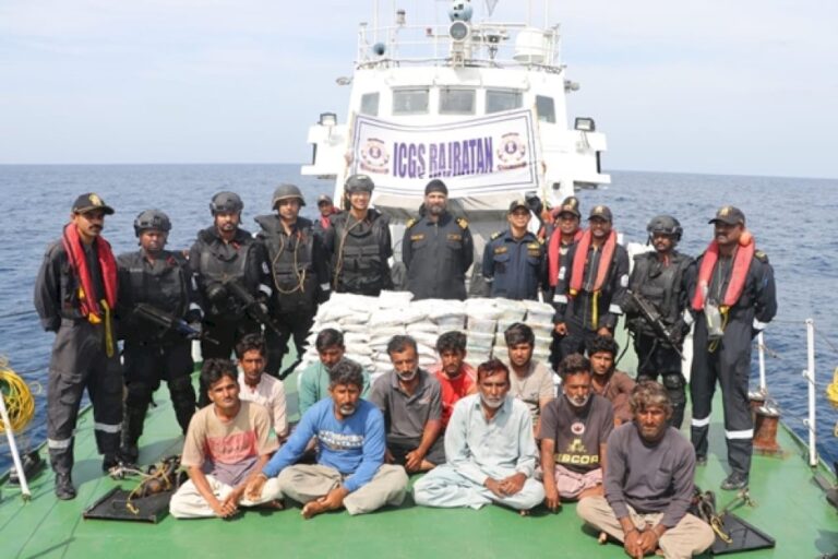 Indian-Coast-Guard-Seizes-Drugs-Worth-Rs-600-Cr-From-Pakistani-Boat-Off-Porbandar-Coast;-14-Persons-Arrested