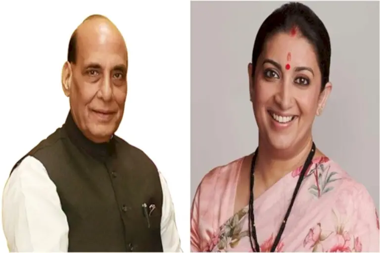 Senior-Bjp-Leaders-And-Union-Ministers-Rajnath-Singh-&-Smriti-Irani-File-Nominations