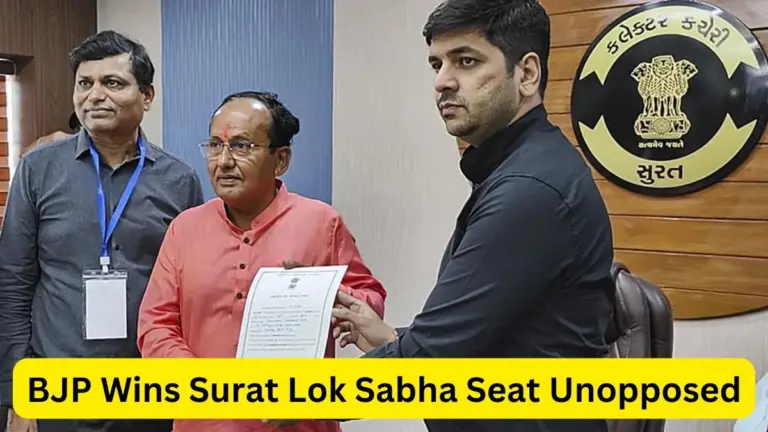 Bjp Wins Surat Lok Sabha Seat Unopposed