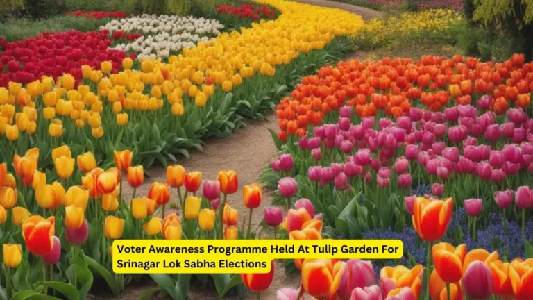 Voter Awareness Programme Held At Tulip Garden For Srinagar Lok Sabha Elections