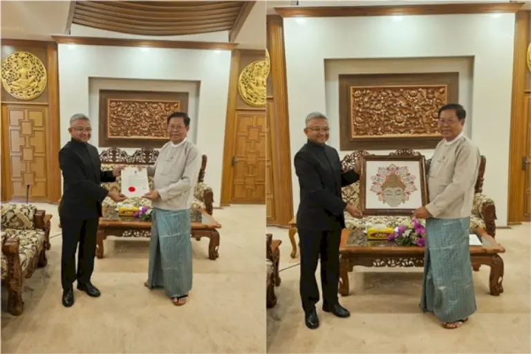 Indian-Ambassador-To-Myanmar,-Abhay-Thakur-Meets-Deputy-Pm-And-Foreign-Minister-Of-Myanmar