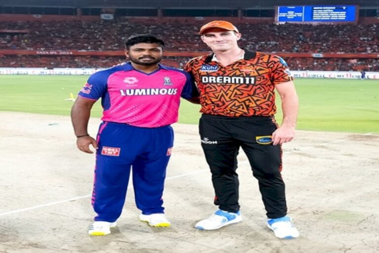 Ipl-Cricket:-Sunrisers-Hyderabad-Sets-Target-Of-202-Runs-For-Rajasthan-Royals-At-The-Rajiv-Gandhi-International-Stadium-In-Hyderabad