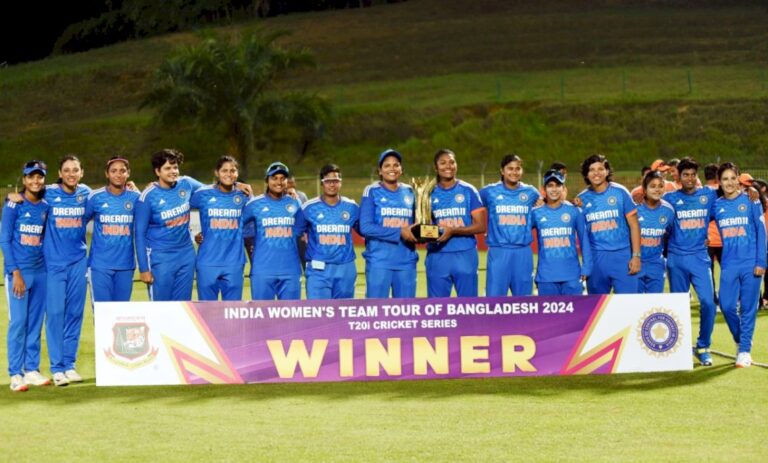 In-Women’s-T-20-Cricket,-India-Sweeps-Series-5-Nil-After-A-21-Run-Win-In-Final-Match-Against-Bangladesh-At-Sylhet-Today