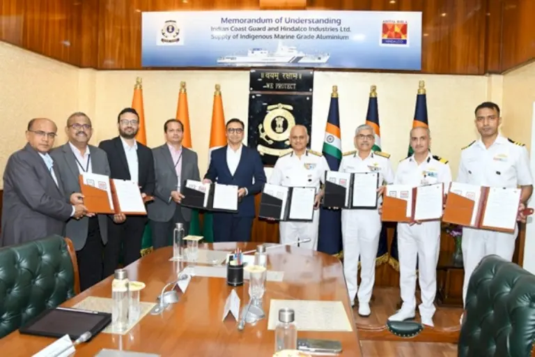 Indian-Coast-Guard-Sign-Mou-With-Hindalco-Industries