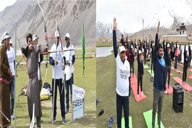 Voter-Engagement-Soars-In-Ladakh-With-Unique-Yoga-And-Archery-Initiatives