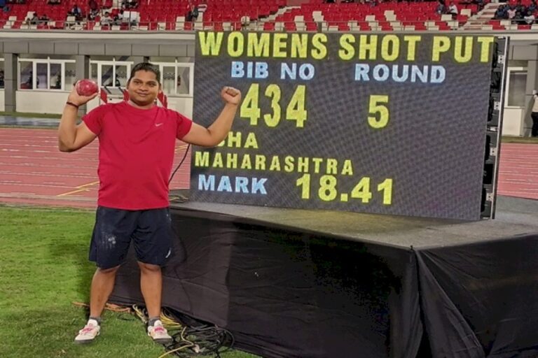 Abha-Khatua-Sets-National-Record-Winning-Gold-In-Women’s-Shot-Put-At-National-Federation-Cup-Athletics-Competition-In-Bhubaneswar