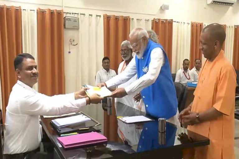 Pm-Modi-Files-His-Nomination-From-Varanasi-Constituency; Polling-To-Be-Held-In-Varanasi-In-Seventh-&-Final-Phase-Of-General-Elections